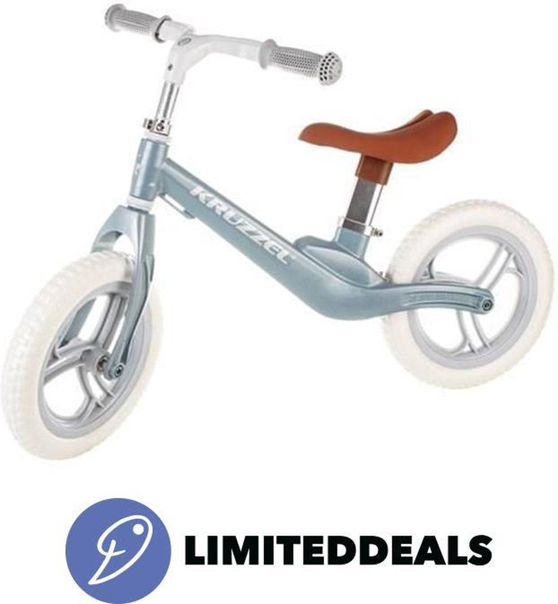 Licht blauwe Loopfiets voor kinderen - Lichtgewicht - In hoogte verstelbaar - Betaalbare loopfiets - Blauw / Mint - LimitedDeals!