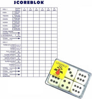 1x Scoreblokken Yahtzee 250 vellen met 6 dobbelstenen - Dobbelspellen - Familiespelletjes - Yahtzee scoreblok