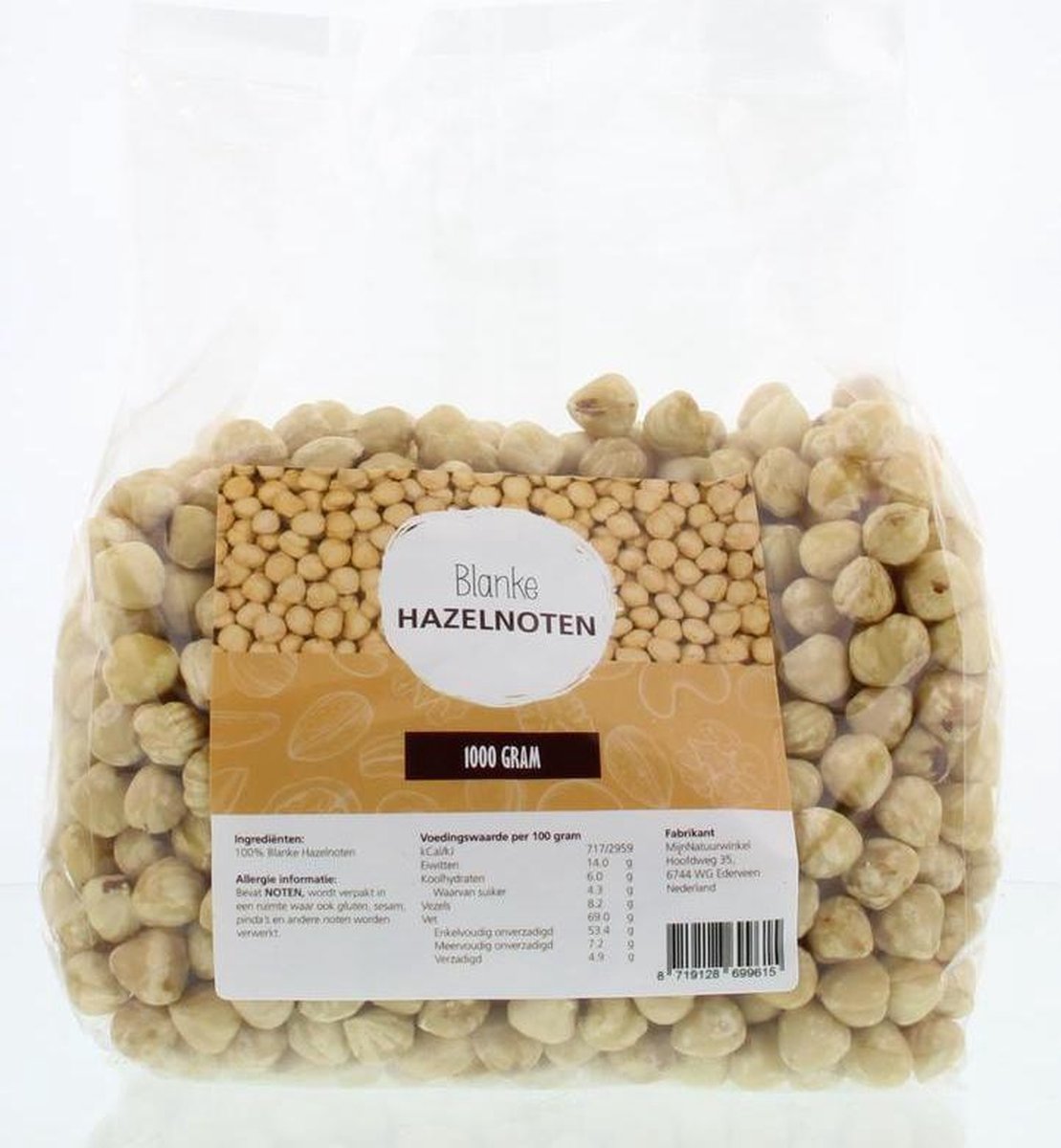 Mijnnatuurwinkel Blanke hazelnoten 1 kg