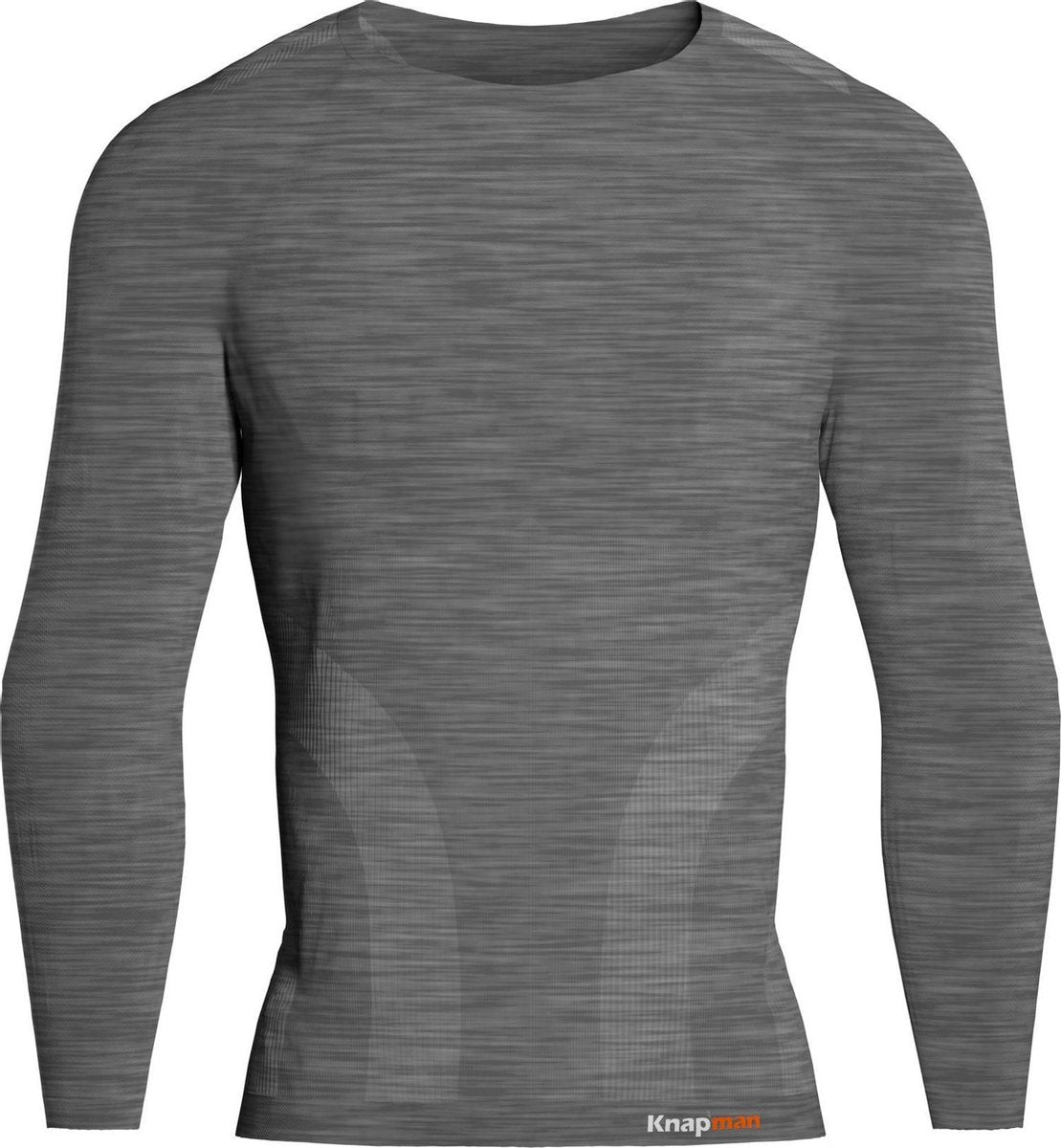 Knap'man Pro Performance Baselayer Shirt Long Sleeve Grijs Melange | Maat XL
