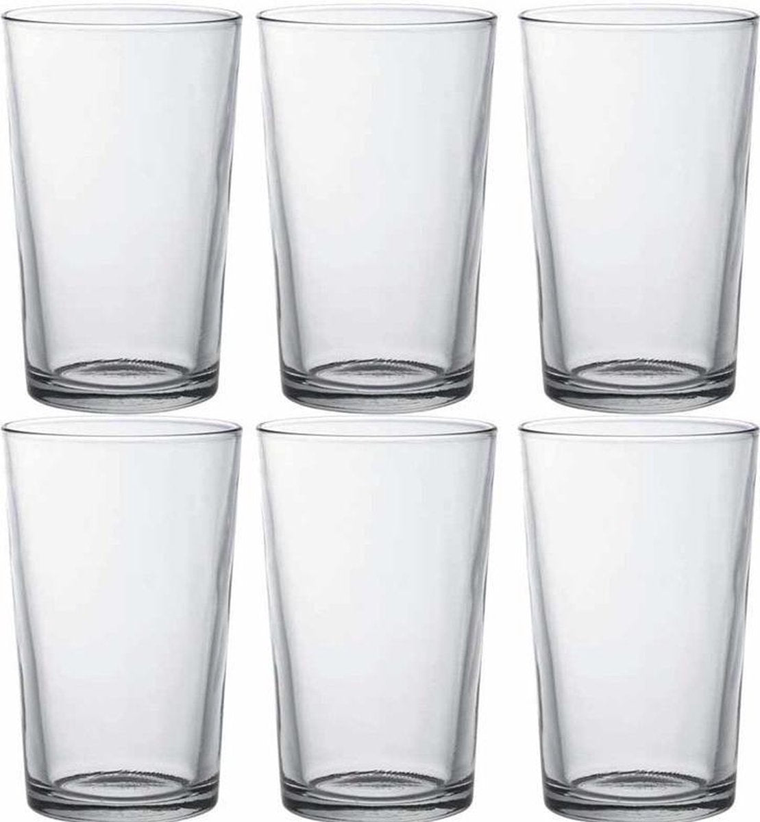6x Drinkglazen/waterglazen Chope transparant 280 ml - Koffie/thee glazen Chope 280 ml
