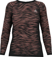 Odlo T-Shirt L/S Crew Neck Blackcomb Ceramico Black - Space Dye - Maat M