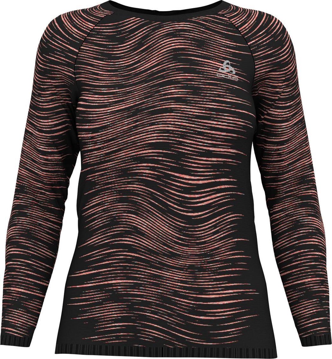 Odlo T-Shirt L/S Crew Neck Blackcomb Ceramico Black - Space Dye - Maat M