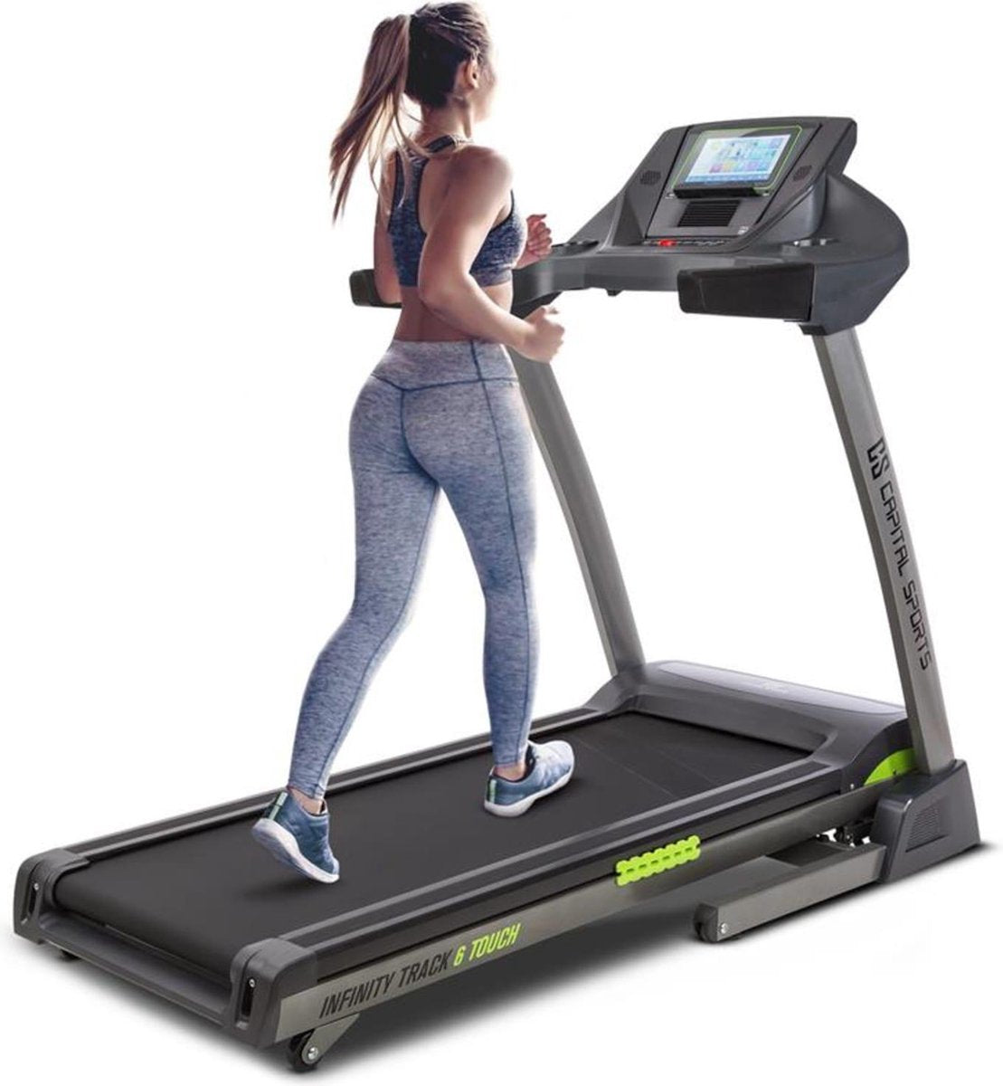 CAPITAL SPORTS Infinity Track 6.0 Touch loopband - tot 18 km/h - trainingscomputer - hartslagfunctie - 9" TFT touch screen met WiFi