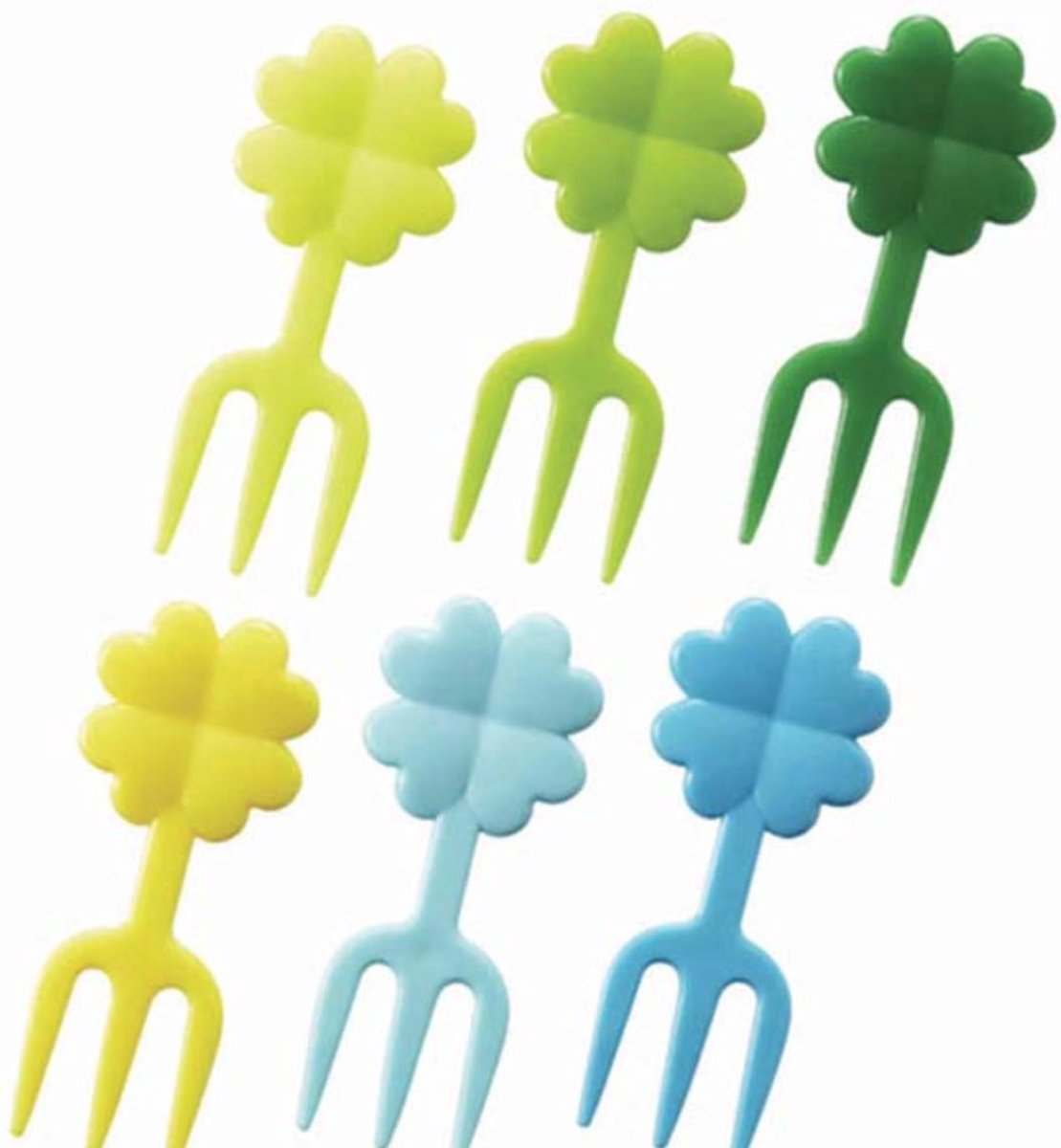 Kawaii Bento Prikkers Klavertje vier geluk - 12 stuks Food Bento Picks Lunchbox prikker prikkers