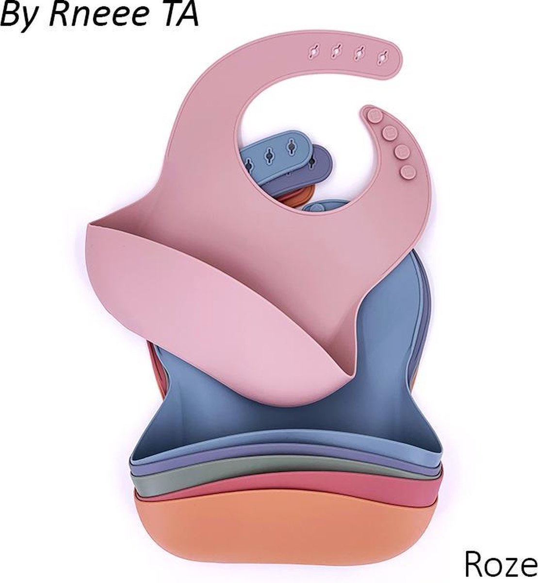 Roze slabbetje - baby - Herbruikbaar omdat het gemaakt is van duurzaam siliconen