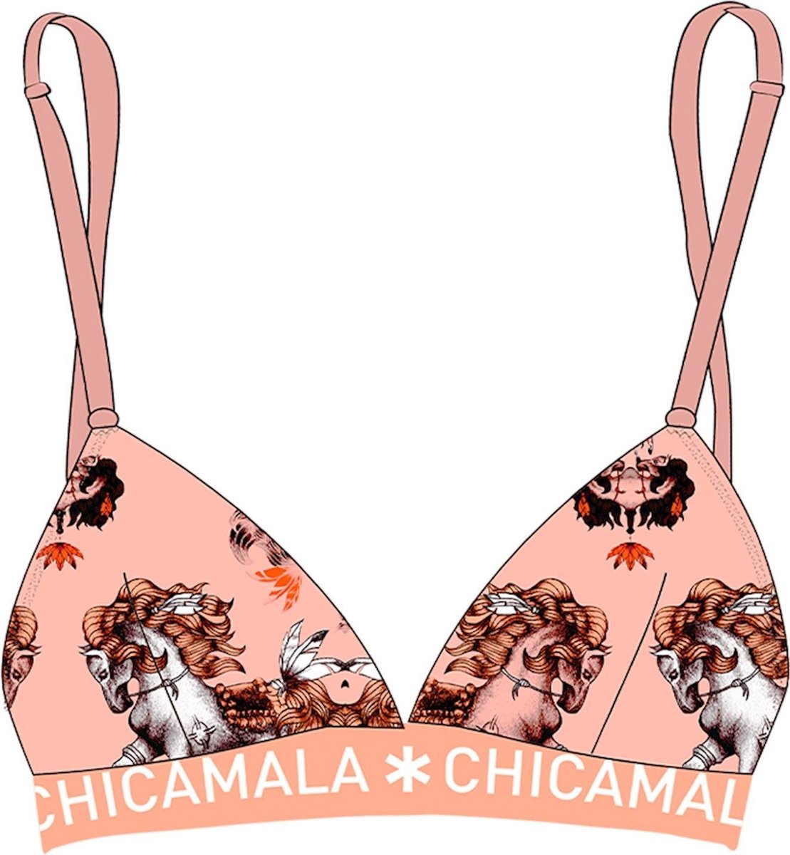Chicmala BH topje Horses maat 146-152