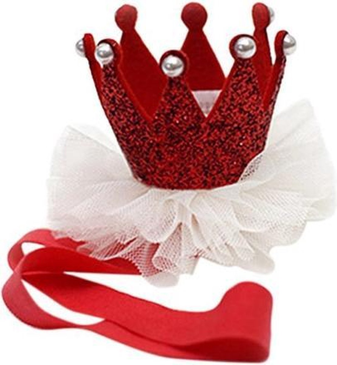 Haarband Baby - Kroontje - Rood