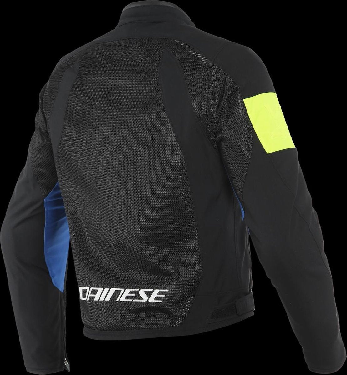 Dainese VR46 Grid Air Black Princess Blue Fluo Yellow Textile Motorcycle Jacket 50