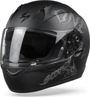 Scorpion EXO-390 Oneway Matt Black Silver Full Face Helmet XL
