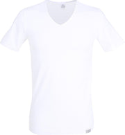 Gotzburg heren T-shirt slim fit V-hals 95/5 (1-pack) - stretch ondershirt - wit -  Maat: M