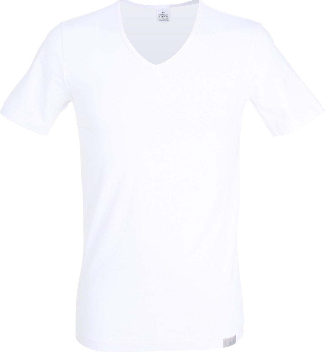 Gotzburg heren T-shirt slim fit V-hals 95/5 (1-pack) - stretch ondershirt - wit -  Maat: XXL
