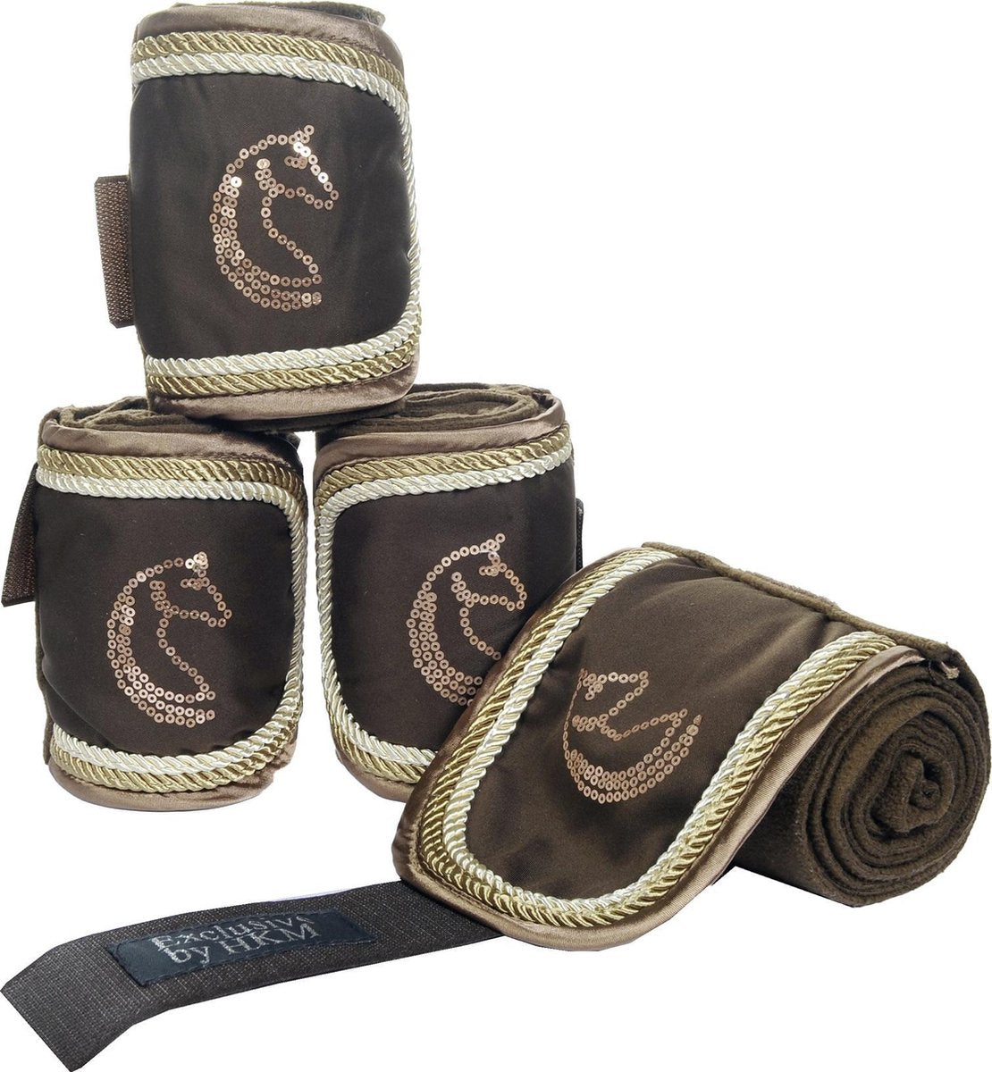 Bandages -HKM Exclusive- Sequins donkerbruin 200 cm