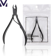 Medies - nageltang| nagelriemknipper voor vinger- en teennagels |nagelriem knipper| nagelriemknipper | nagelriemverzorging | nagelriem duwer | cuticle knipper | cuticle cutter | manicure & pedicure - spitse bek - zwart - stainless steel