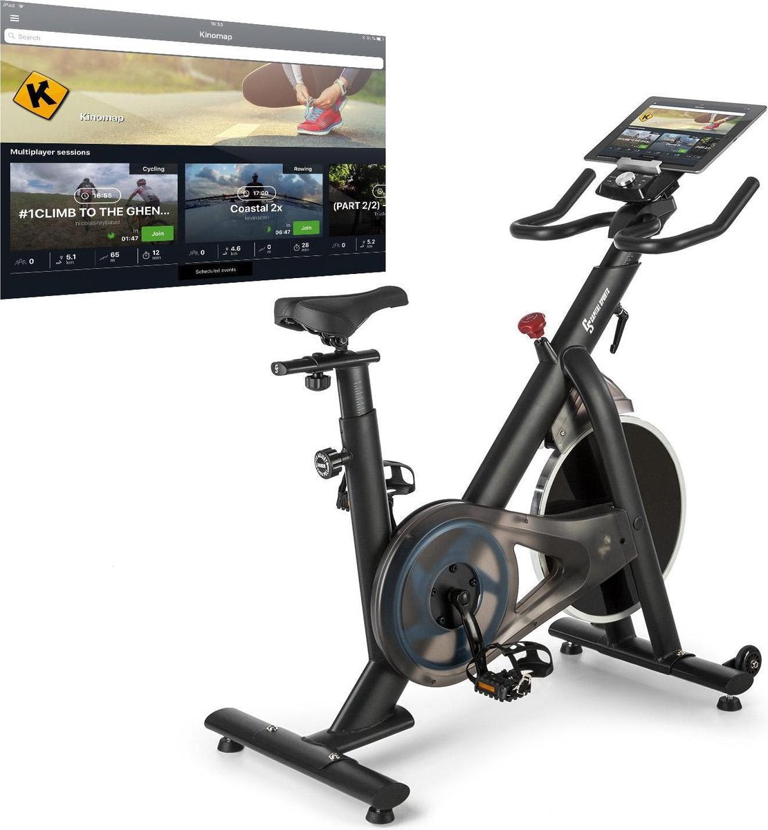 Evo Track Cardio fiets bluetooth app 15kg vliegwiel