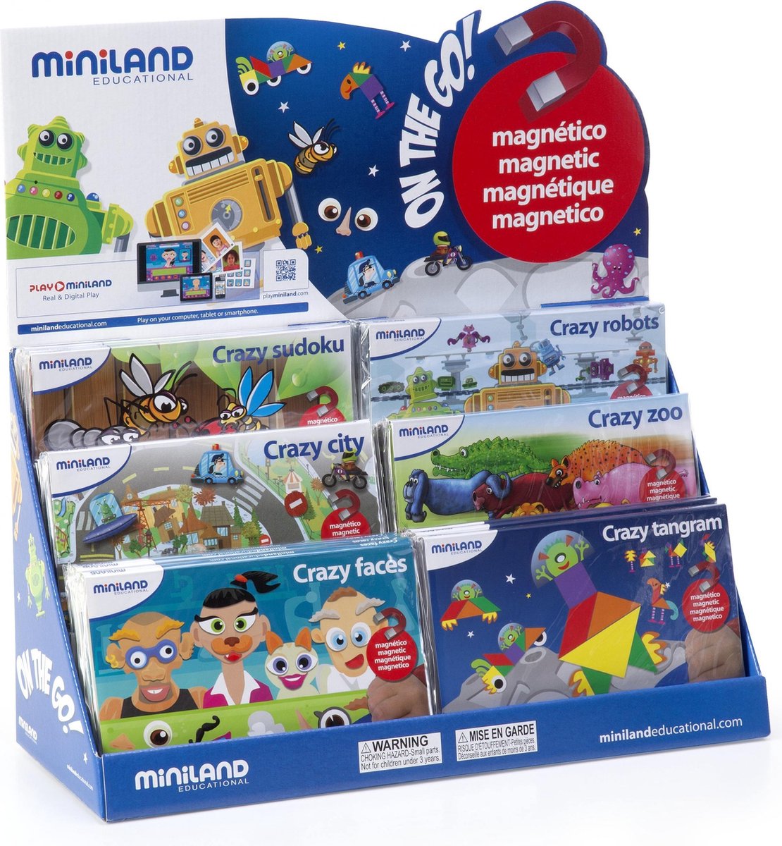 Miniland Leerspellen Magnetic - On The Go! Junior 18-delig