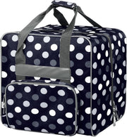 Lockmachine tas zwart-grijs polkadot