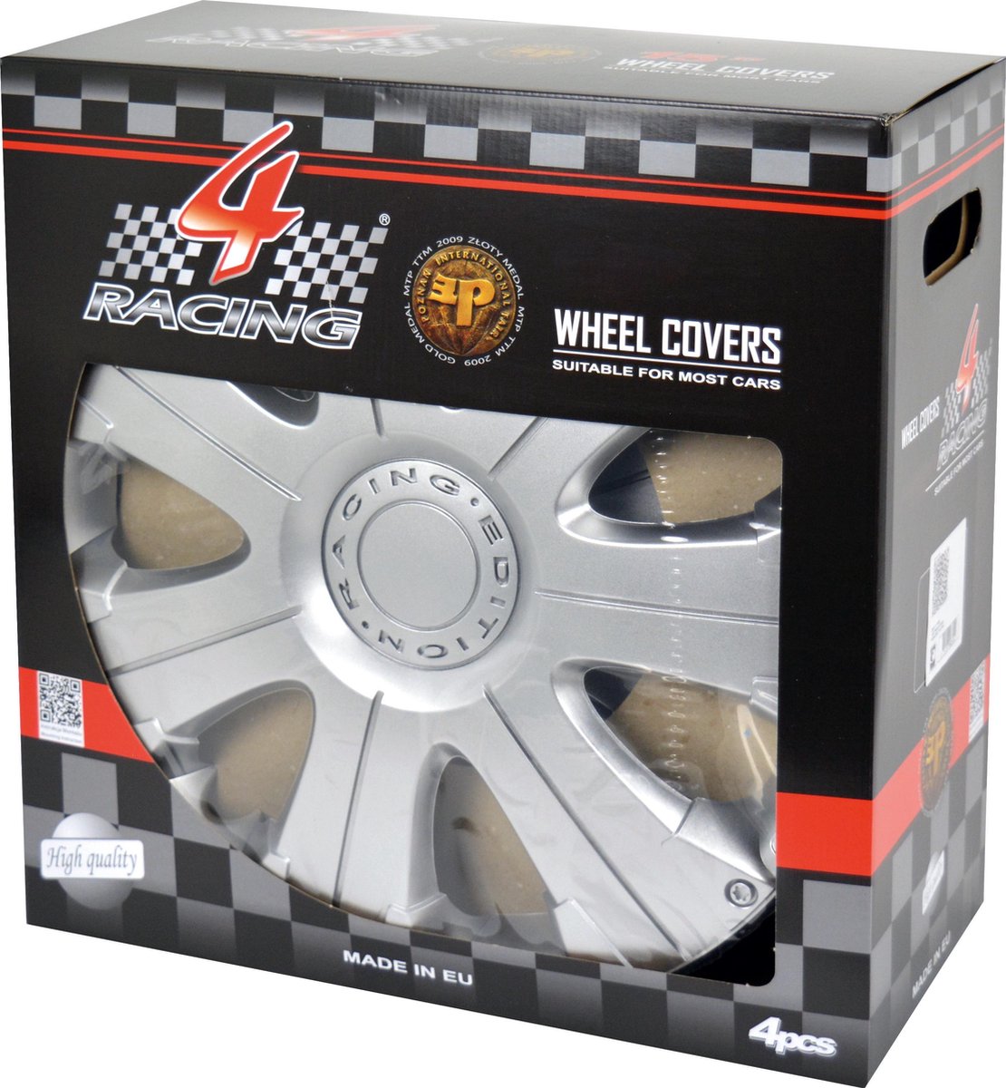 Carpoint Wieldoppen Racing 16 Inch Abs Zilver Set Van 4