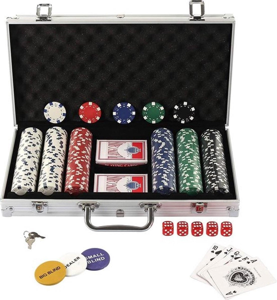 Casino Royale Pokerset 300 Chips in Aluminium Koffer inclusief gratis Ebook ‘Poker for Dummies’ - 300 chips (11