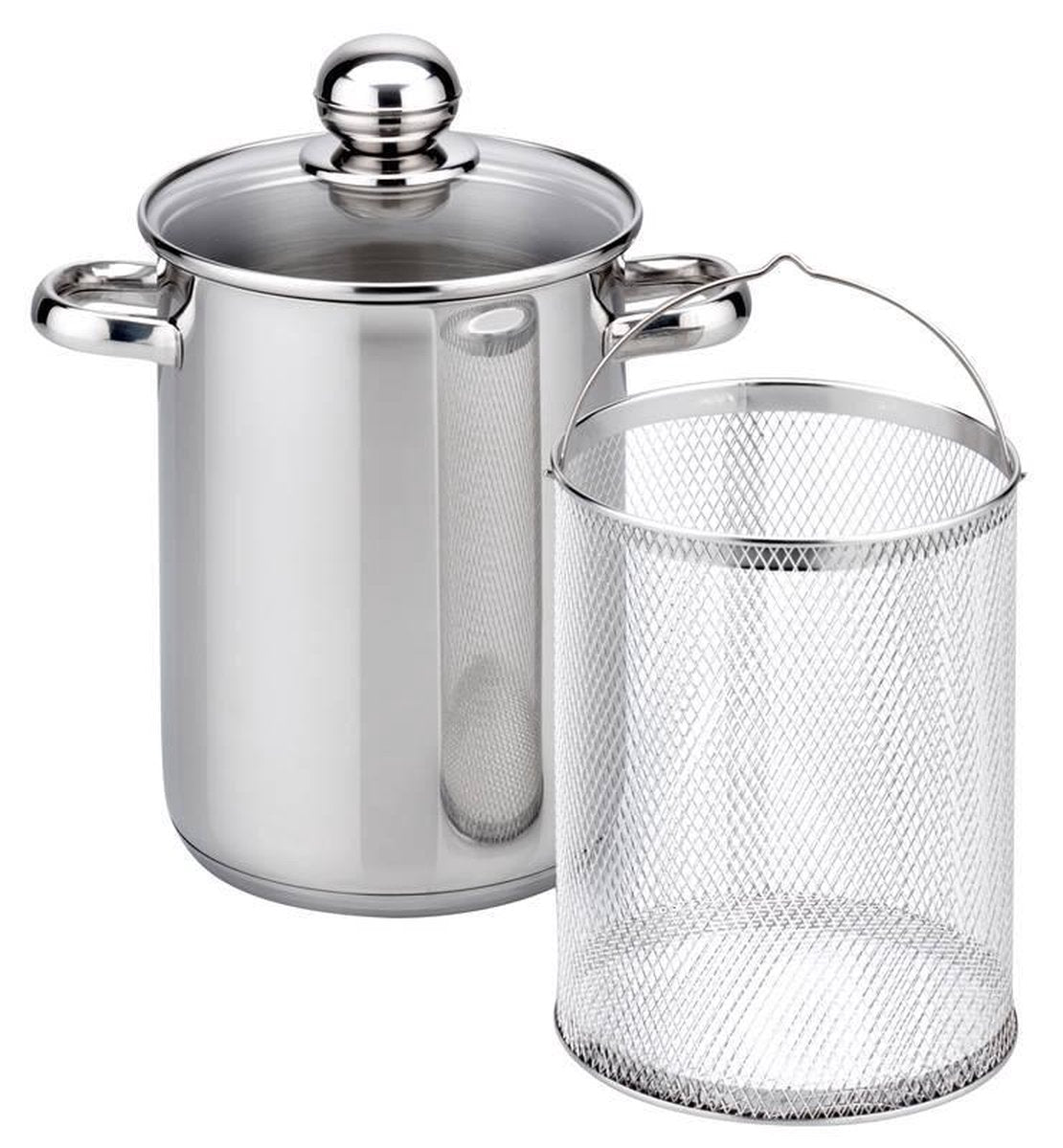 Aerts Aspergekookpot 16cm+mandje+deksel glas