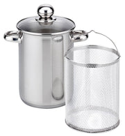 Aerts Aspergekookpot 16cm+mandje+deksel glas