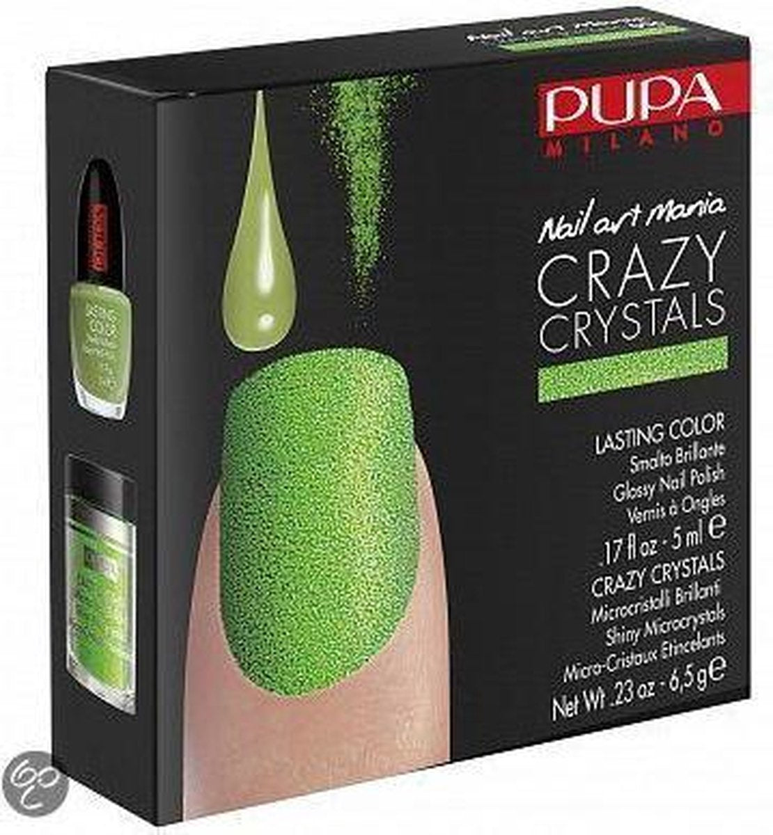 Pupa Milano Nagellak Pupa Milano Nail Art Mania Crazy Crystals 006 Fluor Green