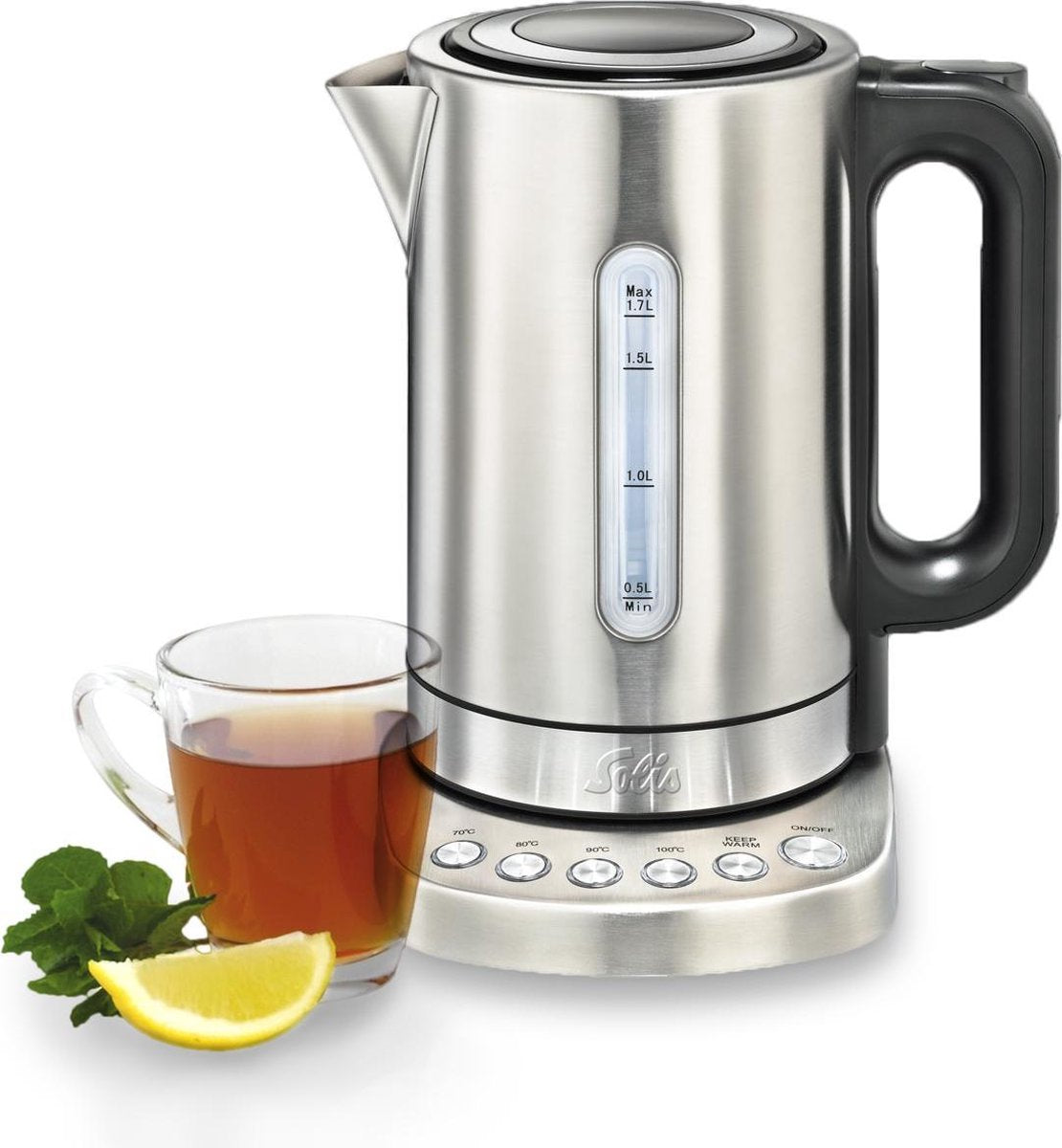 Solis Vario Temp Kettle 5516 Waterkoker met Temperatuurregeling - RVS