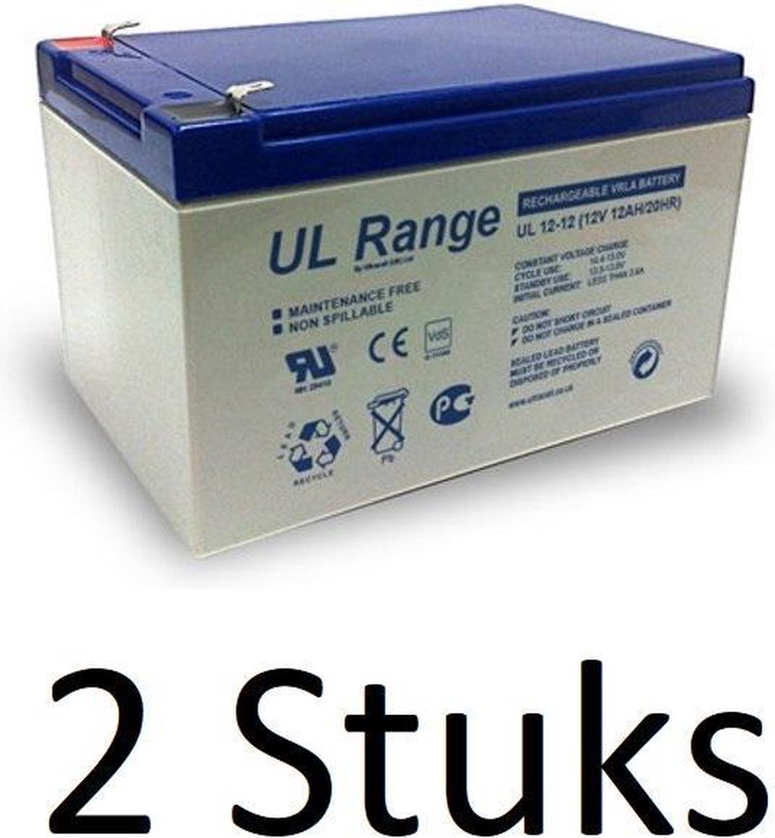 2 Stuks Ultracell loodaccu 12v 12000mAh