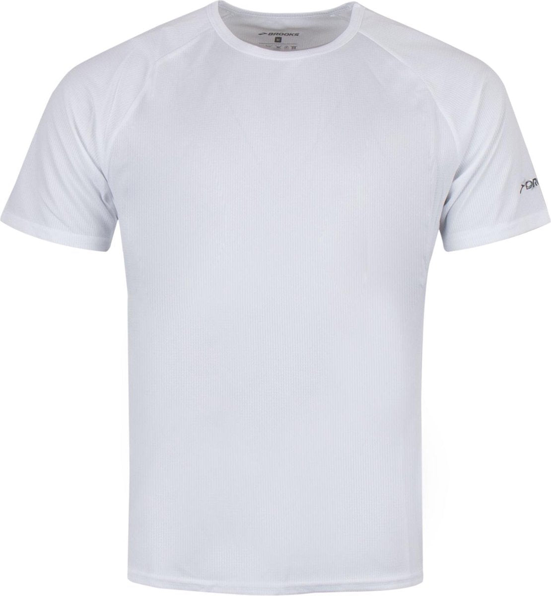Brooks Basic SS  Sportshirt - Maat S  - Mannen - wit