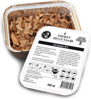 Smokey Olive Wood - Houtsnippers - Olijfhout -  1X 400ml - Chips medium ø 5mm-1cm