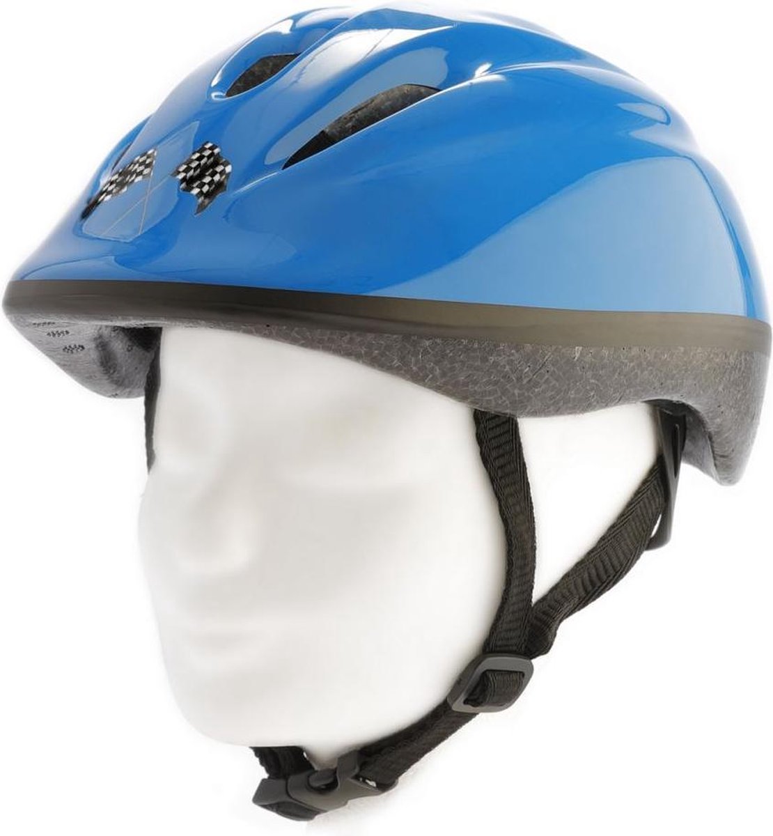 Kinderfietshelm PexKids Race Car - blauw (52-56 cm)