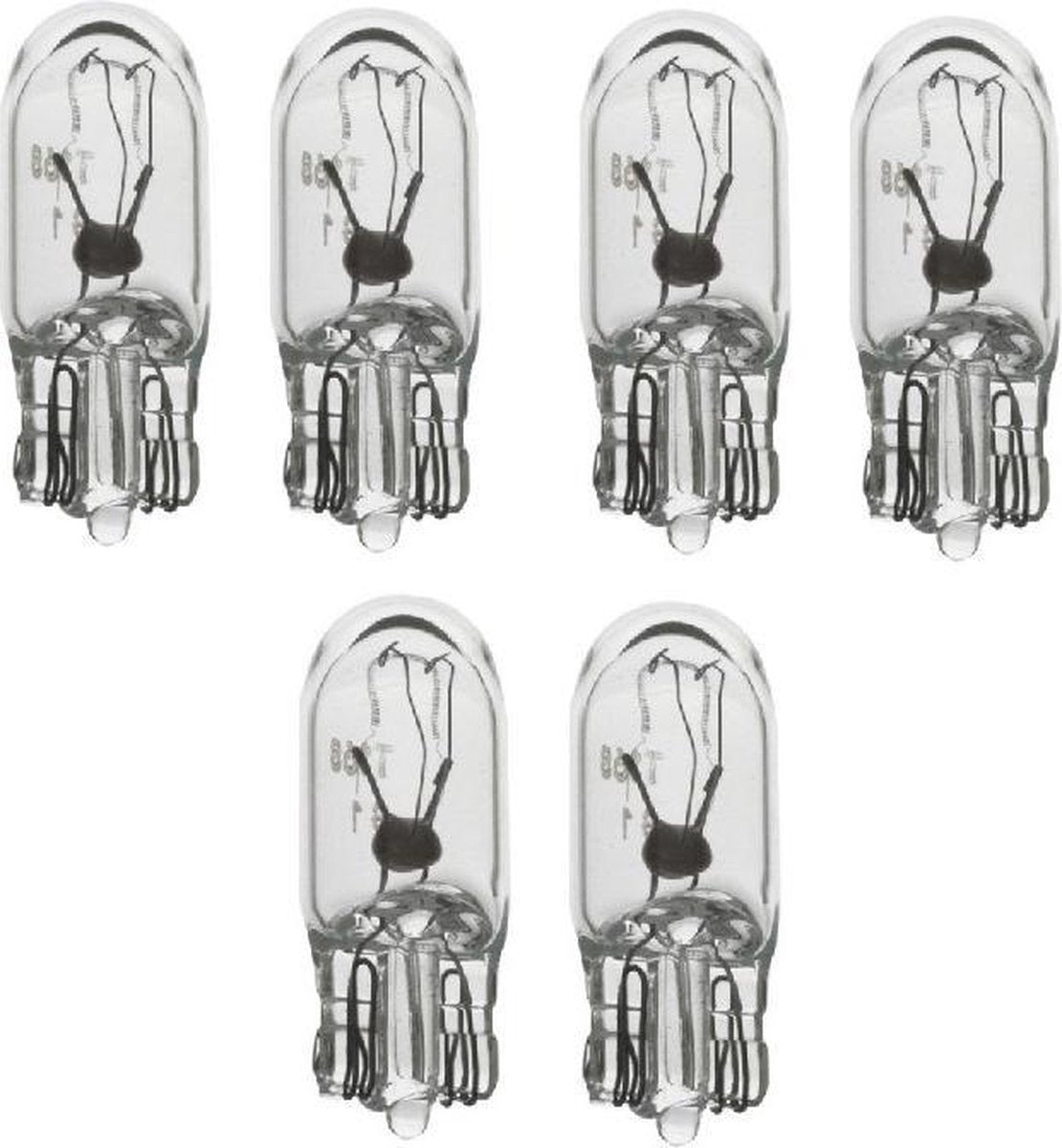 6 stuks steeklampje 5w 12 volt / wit