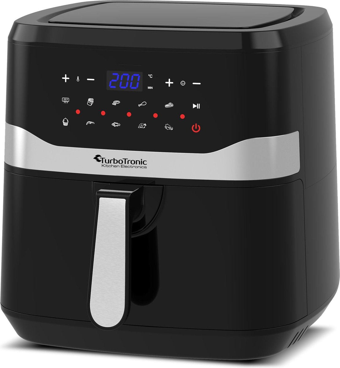 TurboTronic TT-AF7D Digitale XL Airfryer/ Friteuse - 7.5 Liter
