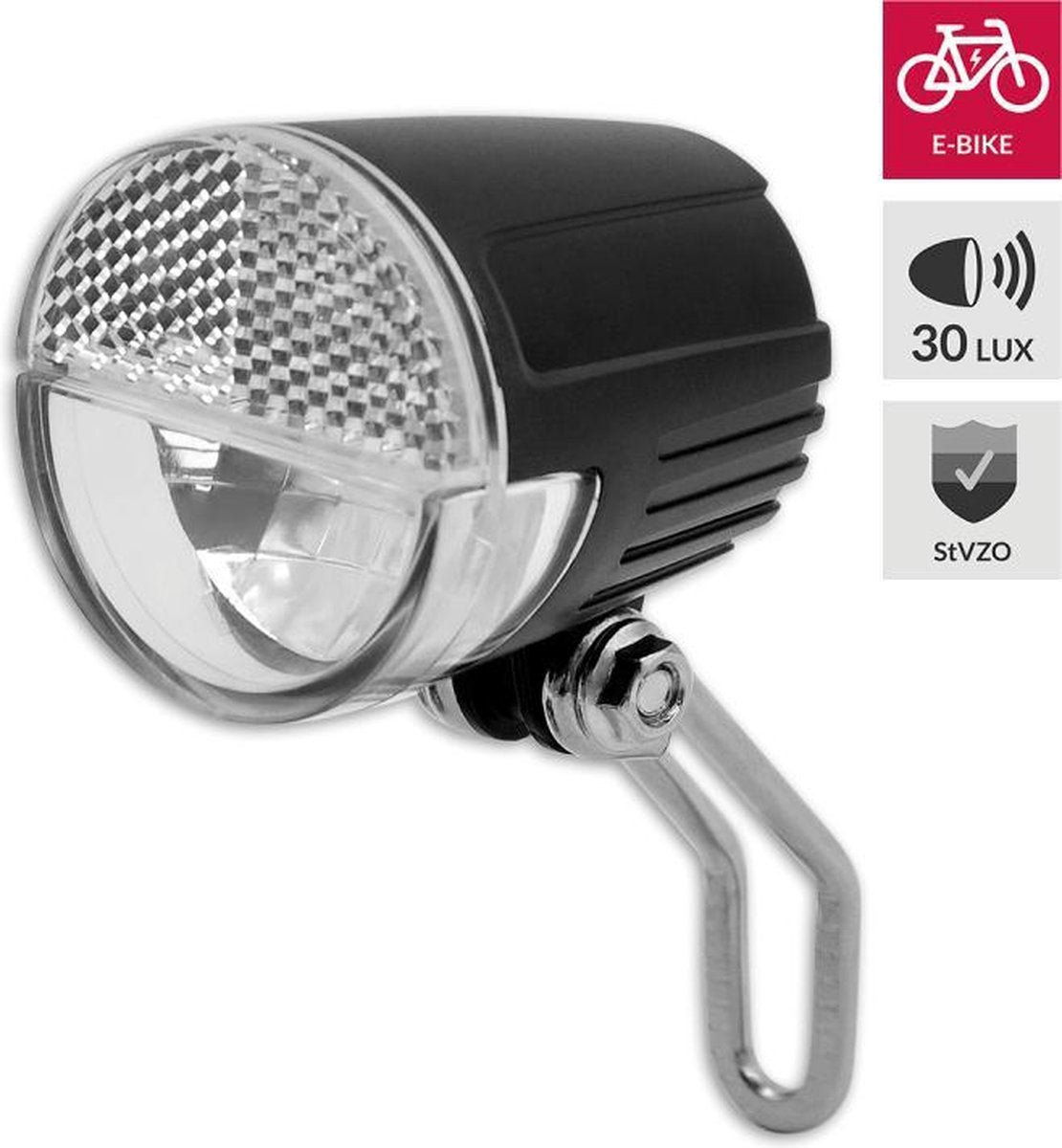 Lynx Koplamp Sensor E-bike Led 30 Lux Zwart