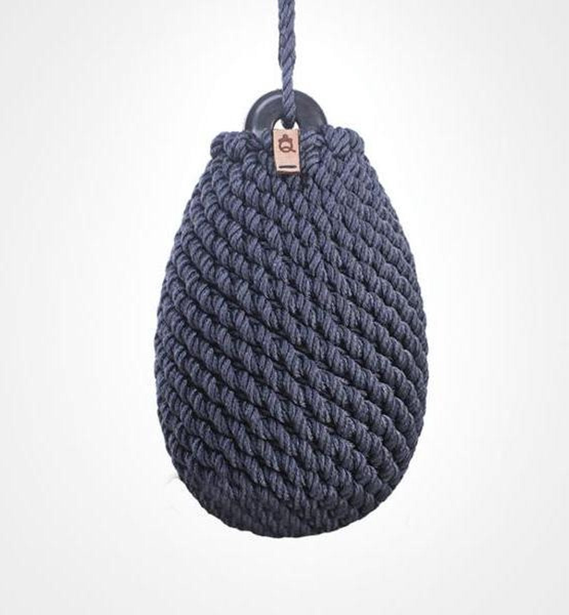 Nautiqo Touw fender Dumpy - Blauw - Touw stootwil met 1 oog - maat M