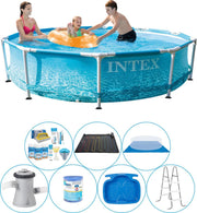 Intex Metal Frame Rond Strandzijde 305x76 cm - 8-delig - Zwembad Super Deal