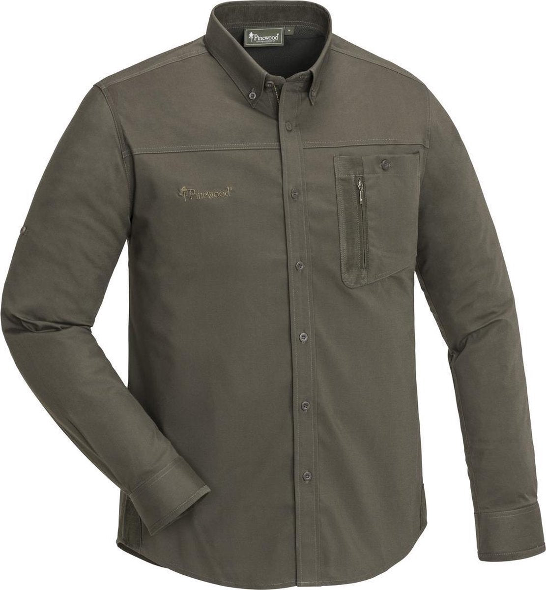 Tiveden Insect-Stop Shirt - Dark Olive / Suede Brown (5016)