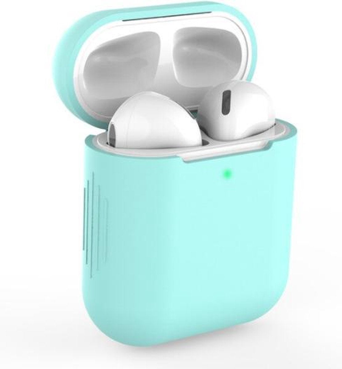 Gadgetpoint | Airpods Hoesje Siliconen Case - Airpod hoesje geschikt voor Apple AirPods 1 en Airpods 2 | Lichtblauw