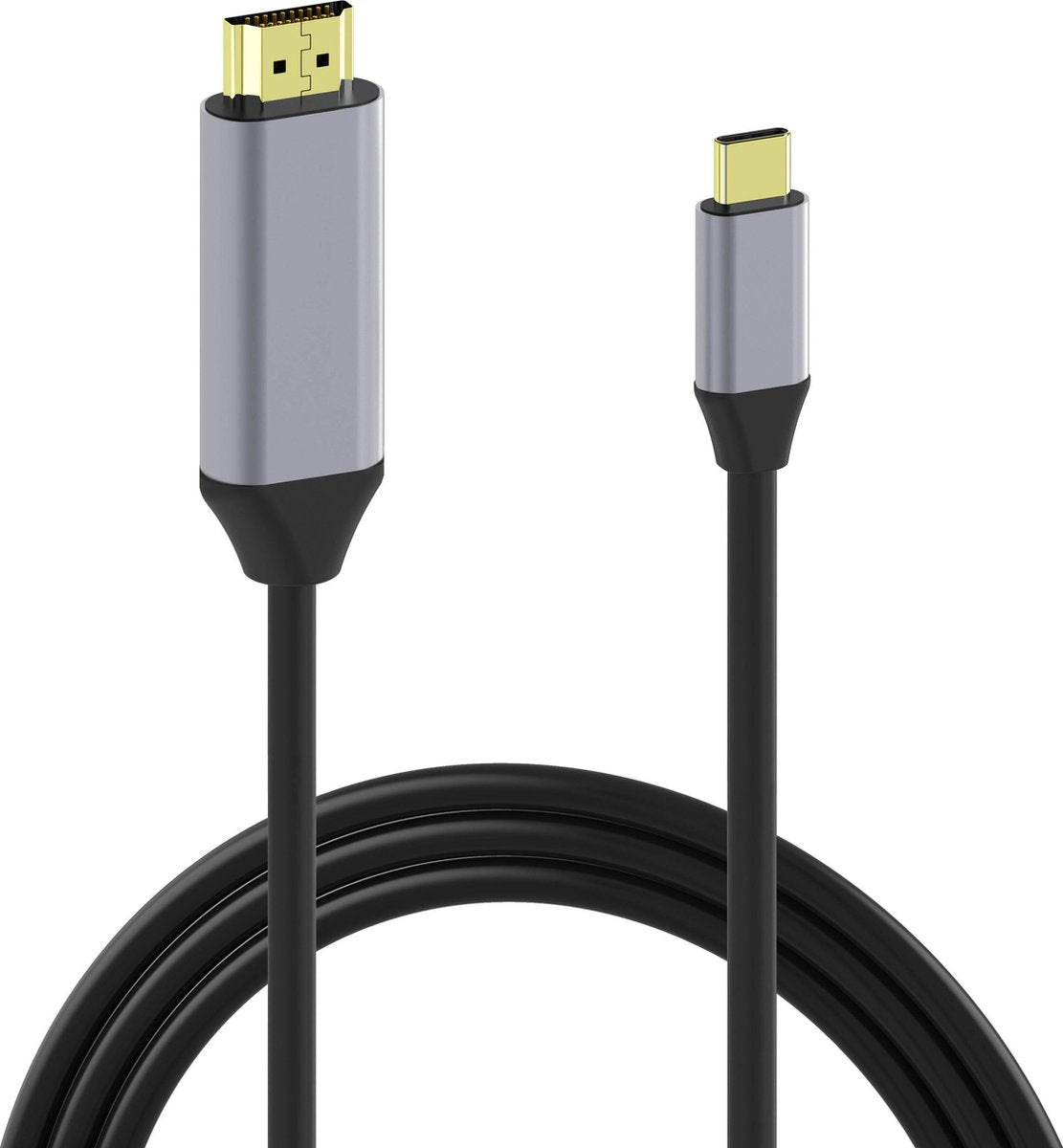 USB C naar HDMI kabel | USB C naar HDMI Adapter Omvormer | 4K@30Hz | Full HD|  Kabellengte: 1.8M