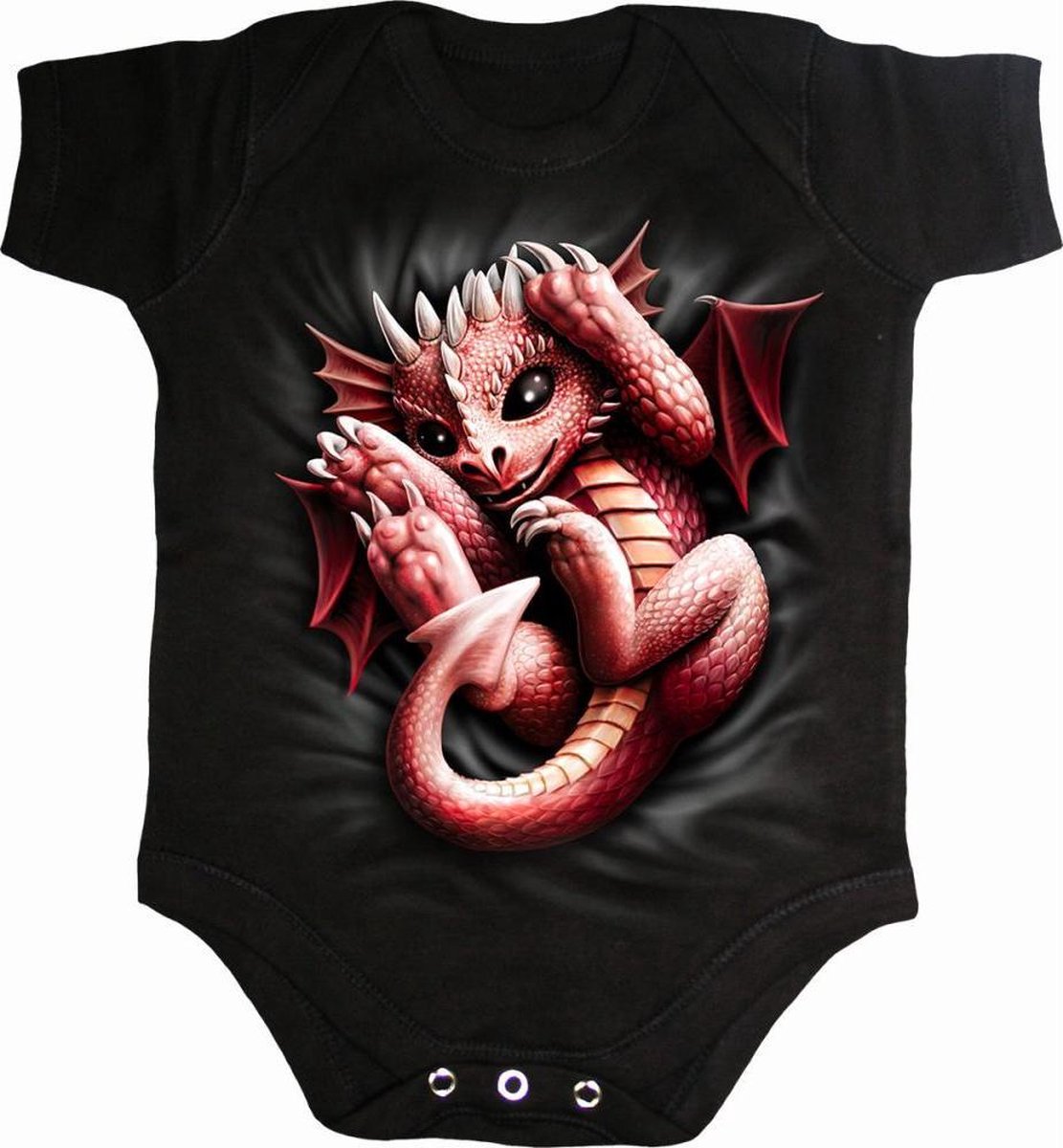 Spiral Romper baby -S- WHELP Zwart