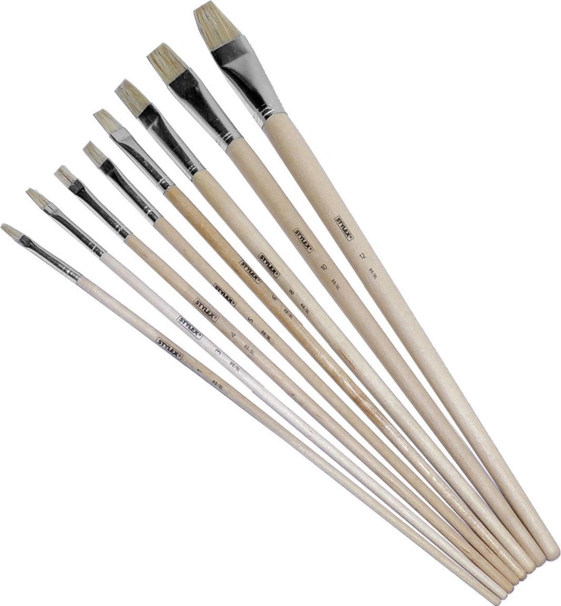 Schilder penselen set 8 stuks