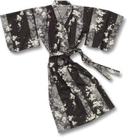 Traditionele Japanse Kimono Yukata Sakura Zwart 100% katoen