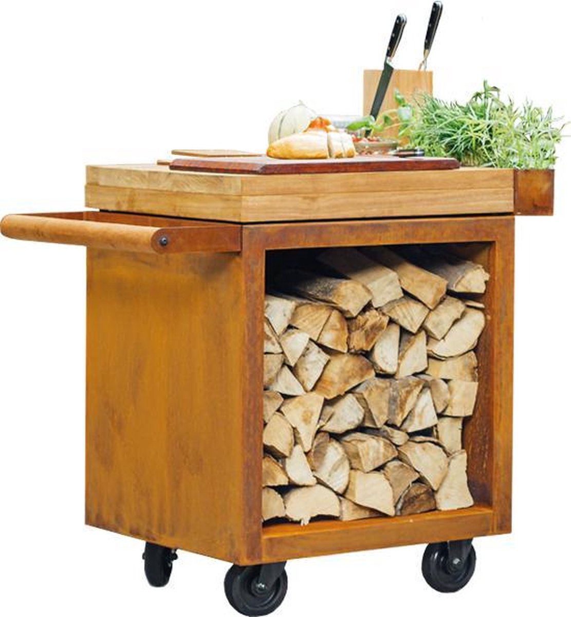 OFYR Mise en Place Tafel Corten Pro 65 Teakhout