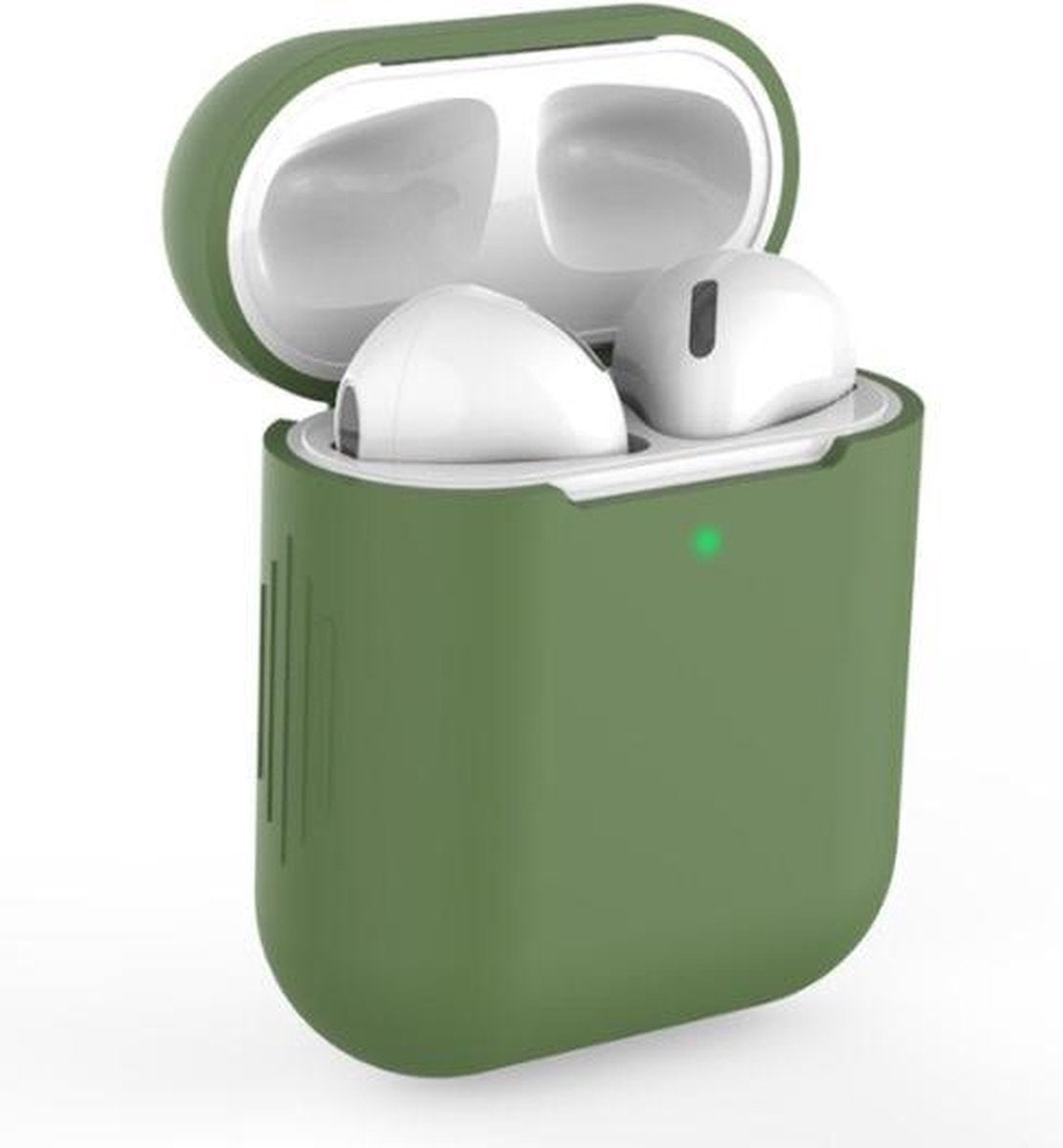 Gadgetpoint | Airpods Hoesje Siliconen Case - Airpod hoesje geschikt voor Apple AirPods 1 en Airpods 2 | Groen