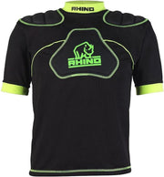 Rhino Sportshirt Senator Heren Polyester/elastaan Zwart/groen Maat M