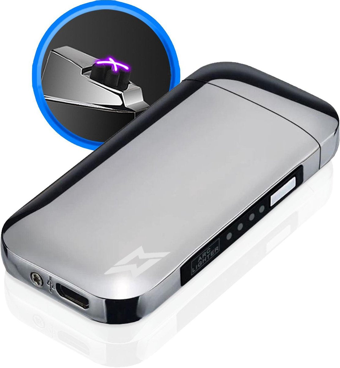Superlit Plasma Aansteker – Luxe Elektrische Stormaansteker - Silver  Ice Original
