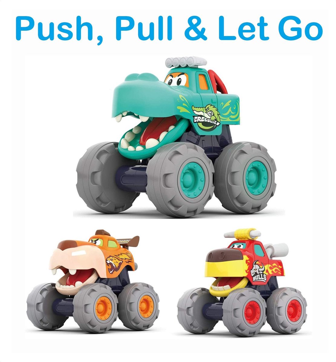PLAY IT Auto Speelgoed Monster Truck - Speelgoed auto - Jongens Speelgoed - Speel & Leer