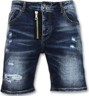 Enos Spijkerbroek Kort Heren - Driekwart Broek Mannen - J975 - Blauw - Maten: 38