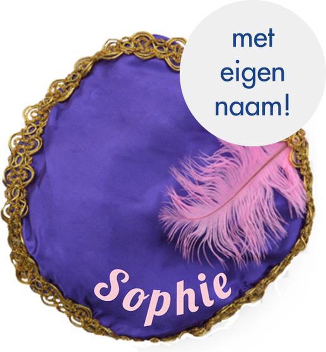 Paarse pietenmuts met naam