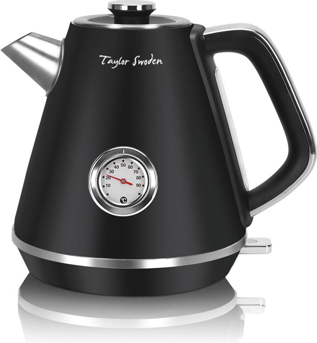 Taylor Swoden Aladin 30QZT - 1.7L Waterkoker Retro -  2200W - Zwart